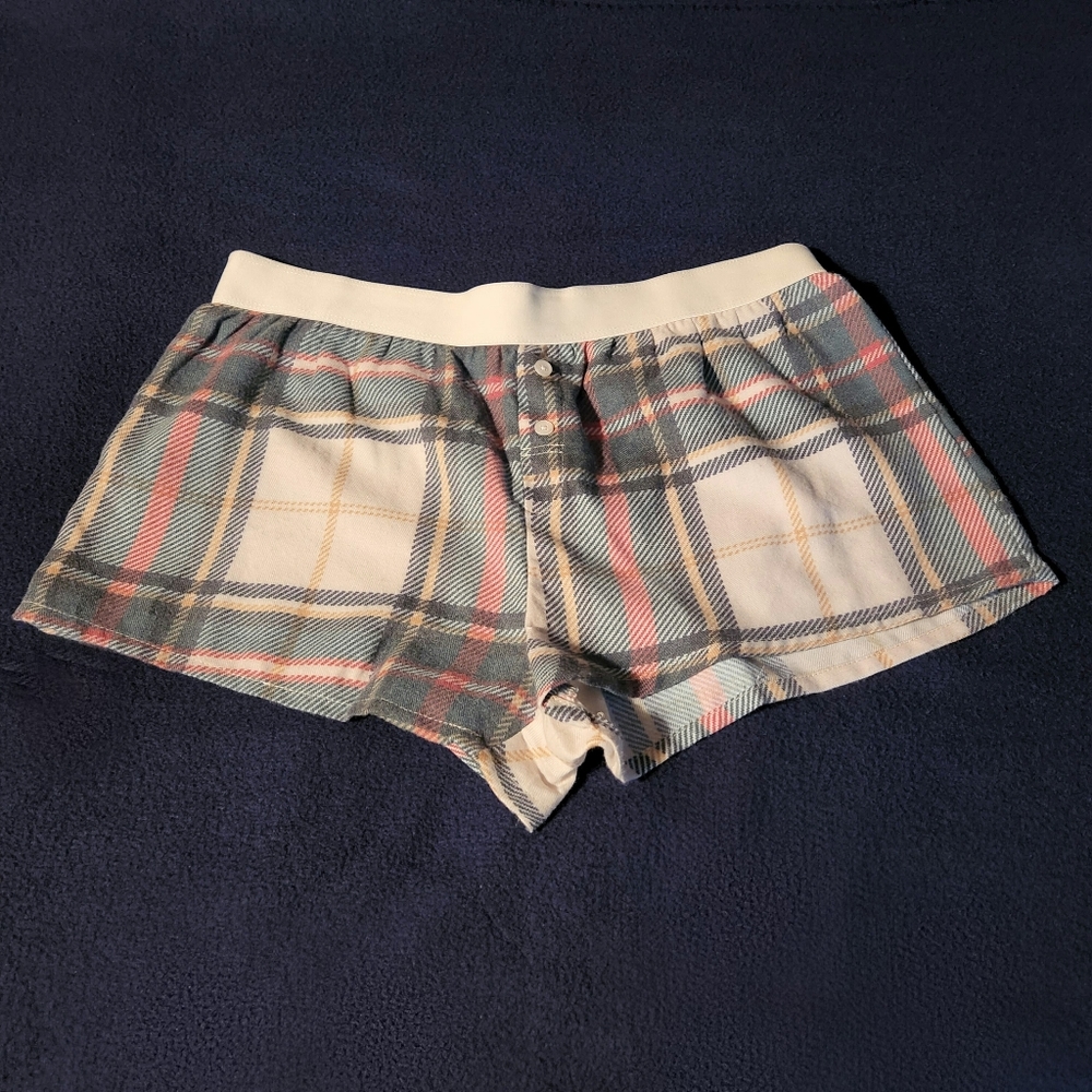 Grayson Social Sleepwear Plaid Shorts Offer A Cozy And Relaxed Fit Elastic Waist